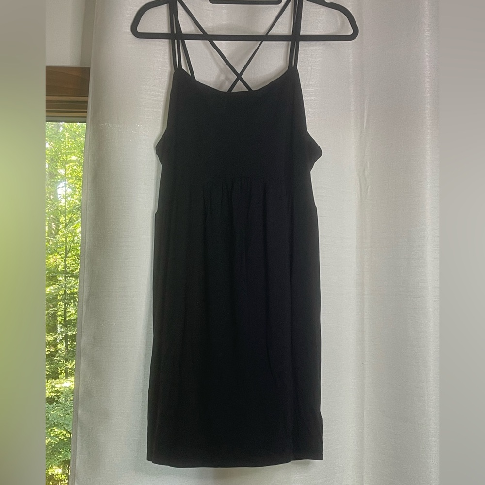 Old Navy Black Strappy Mini Dress